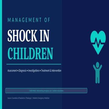 Power Point on Shock Management in Children | PPTX