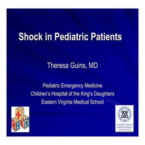 Types of shock in pediatrics 