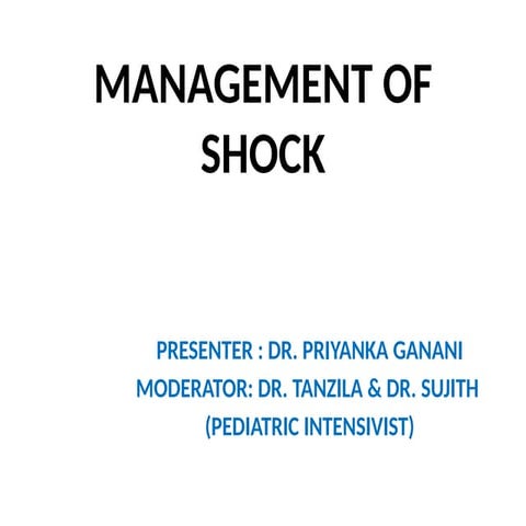 shock management in children presentation