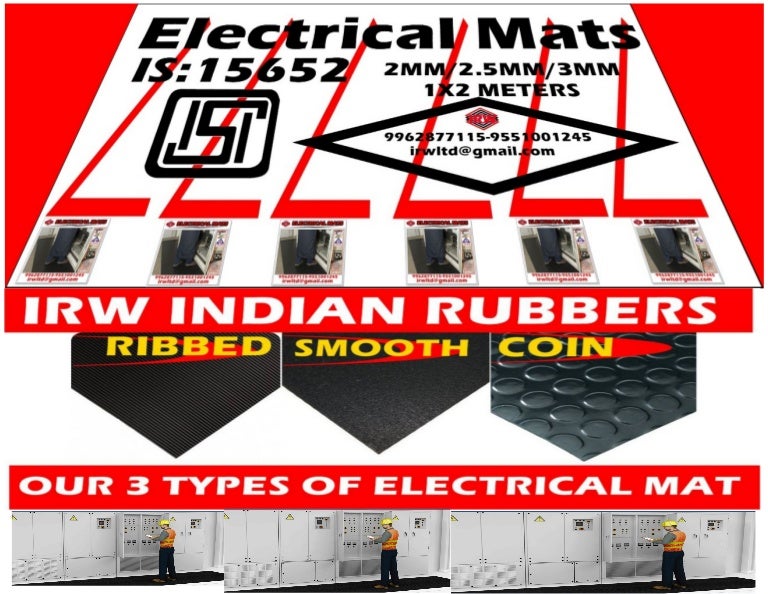 Shock safe mats for insulating IS 15652 2MM 2.5MM 3MM