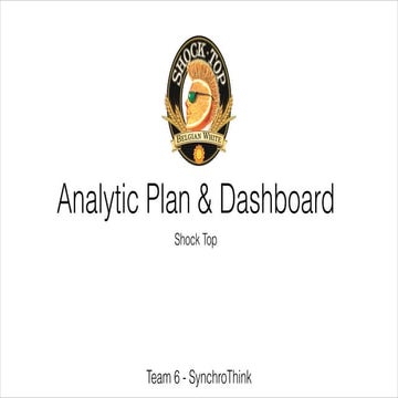 Marketing Analytic project for Shock Top 