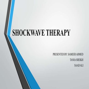Shockwave therapy