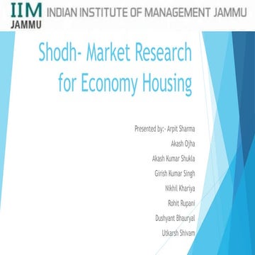 Shodh  market research for economy housing
