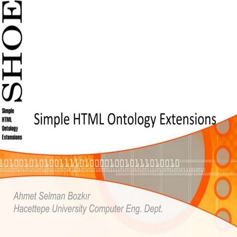 SHOE (simple html ontology extensions)