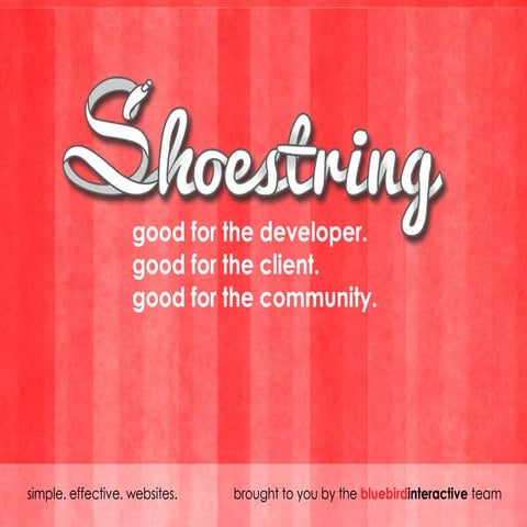 Innovation Showcase: Shoestring Pitch