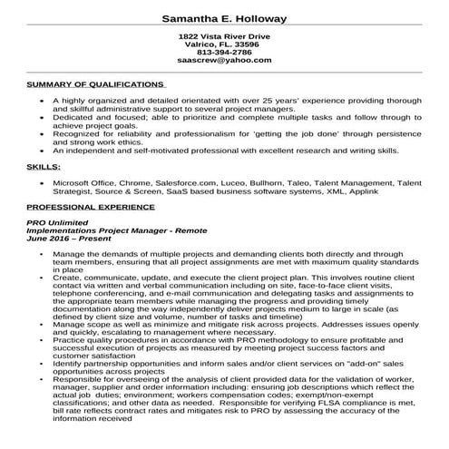 S holloway   resume