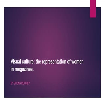 Representation of women in magazine