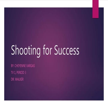 C.V. Interview: Shooting for Success with an Avid Teacher