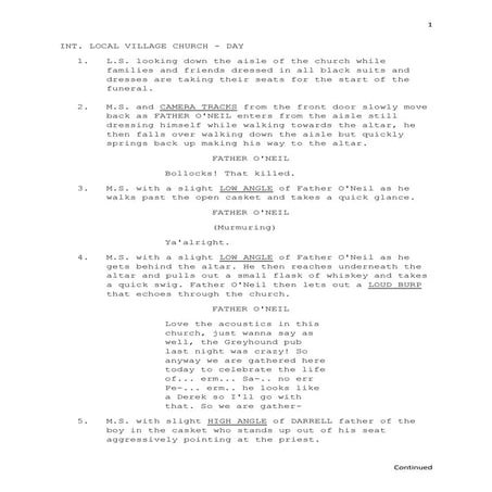 Shooting script | DOCX