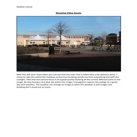 Shooting video assets