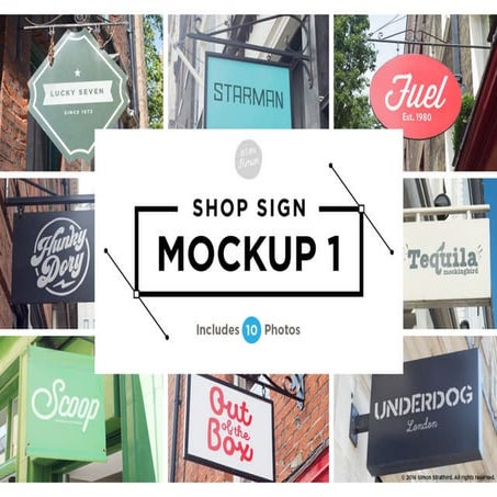 Shop sign mockup | PDF