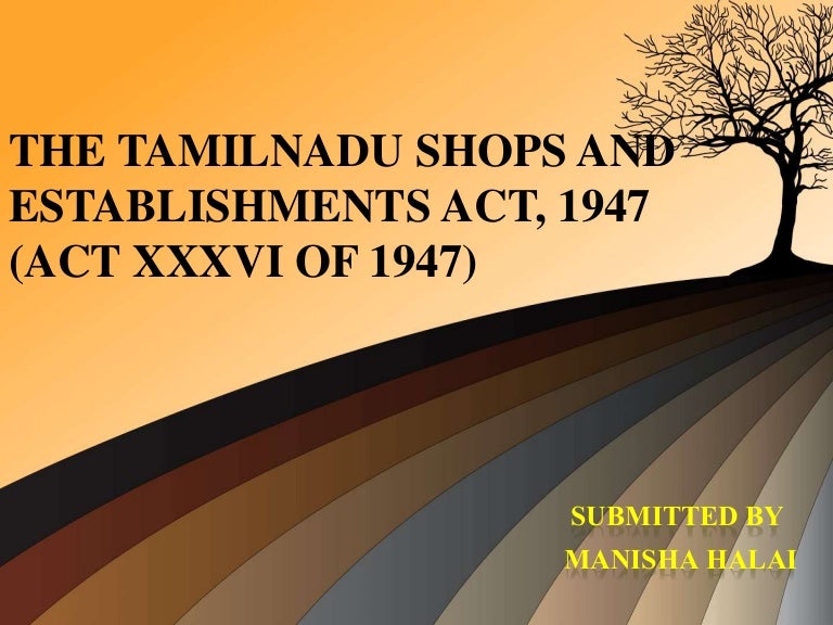 Shop and Establishment act 1947