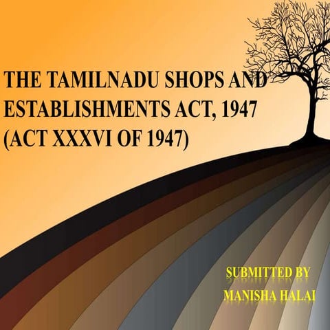 Shop and Establishment act 1947