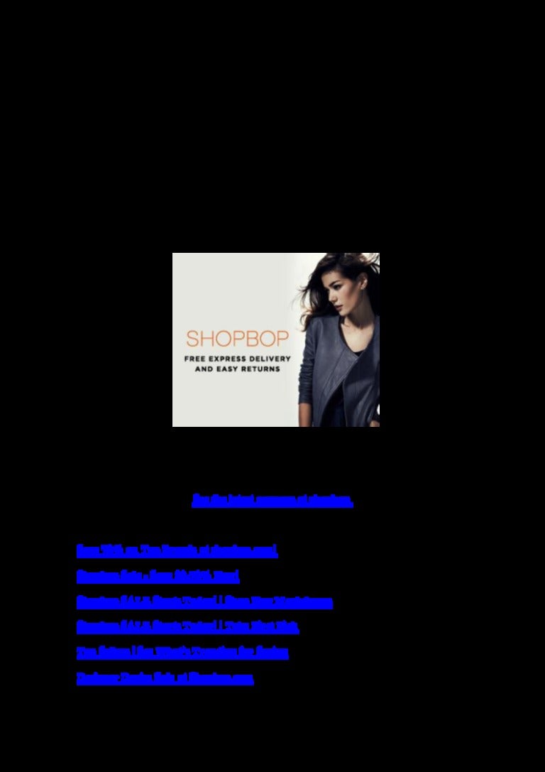 Shopbop coupon code 2016