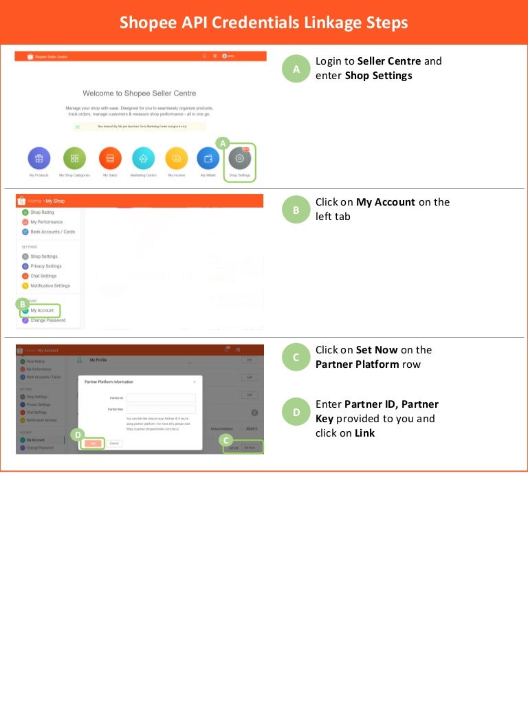 Shopee API Credentials Linking Steps