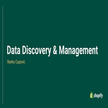 Shopify datadiscoverysf bigdata