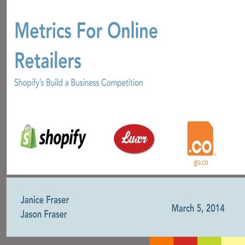 Metrics for Online Retail (Shopify/.CO/Luxr webinar)