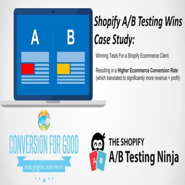 Shopify Conversion Optimization + A/B Testing Case Study - Conversion For Goo...