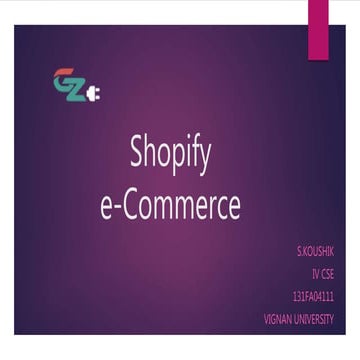 Shopify (An e-Commerce) PPT