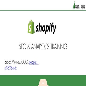 Shopify SEO & Analytics Training