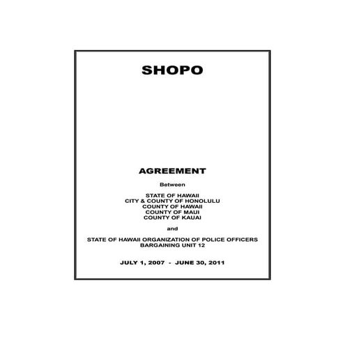 SHOPO contract