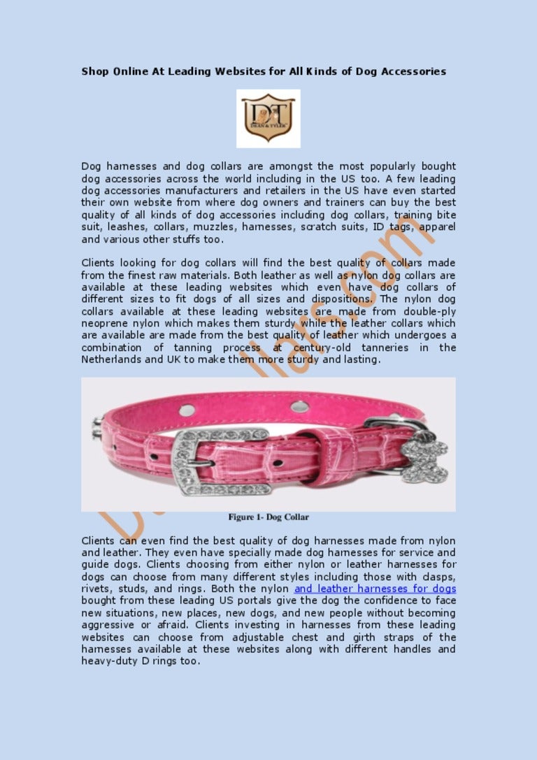dog accessories websites