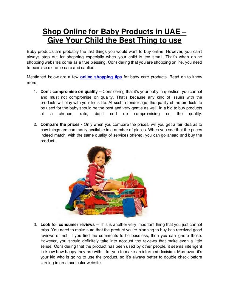 baby products websites