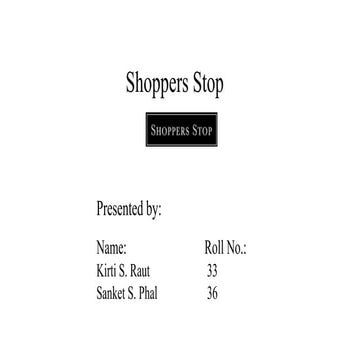 Shoppers stop