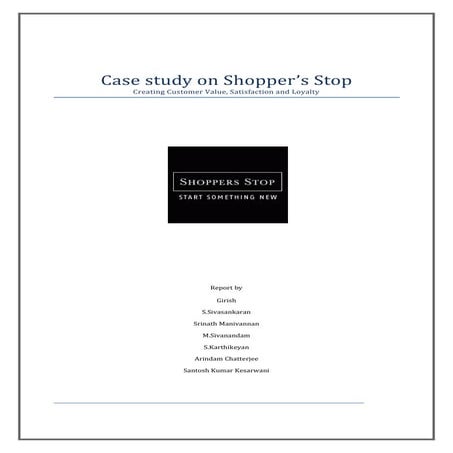 Shopper stop case study