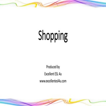 ESL shopping flashcards