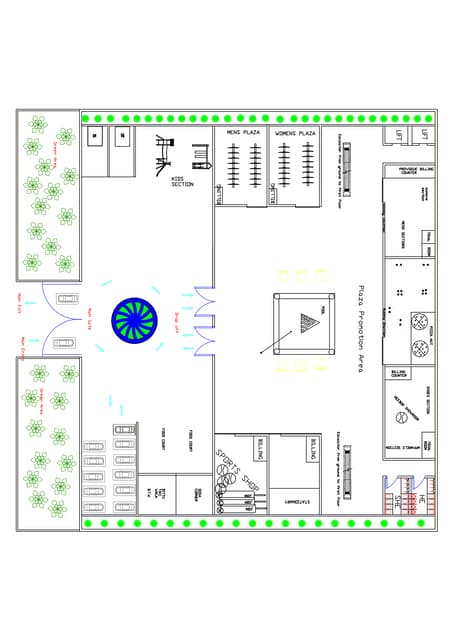 Shopping complex model in AutoCAD