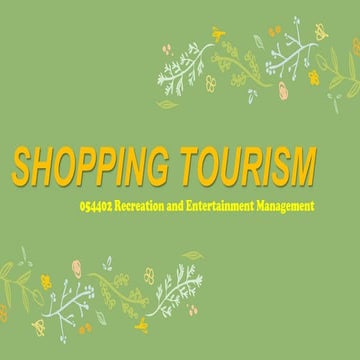 Shopping tourism