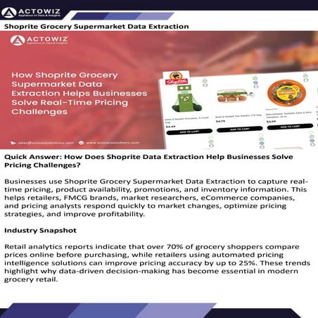Shoprite Grocery Supermarket Data Extraction | PDF