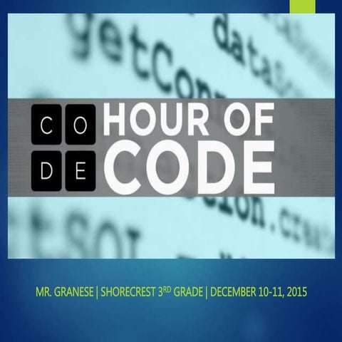 Hour of Code: Shorecrest Third Grade