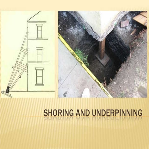 Shoring and underpinning
