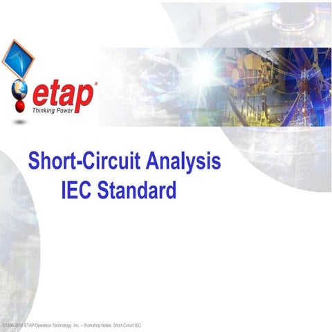 ETAP - Short circuit analysis iec standard