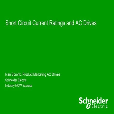 Short-Circuit Current Ratings and AC Drives