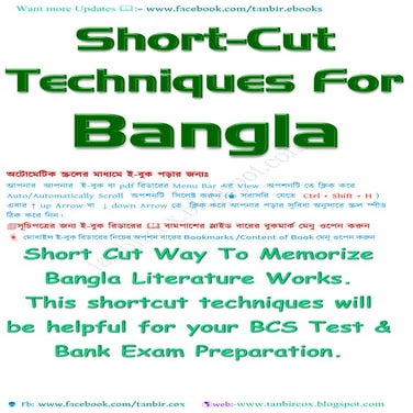 Short cut techniques for bangla literature