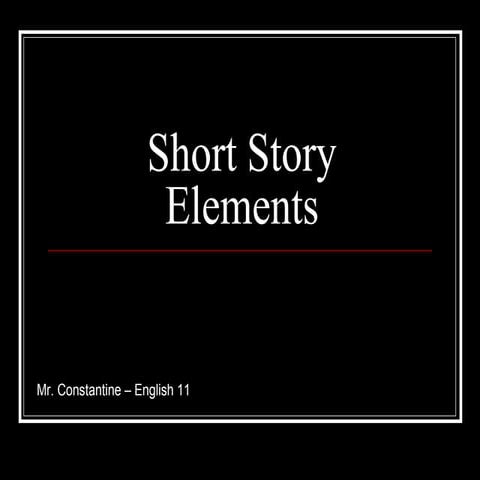 Short story-elements pp