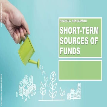 SHORT TERM SOURCES OF FUNDS