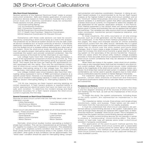 Short circuit current calculations