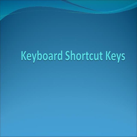 Shortcut Keys