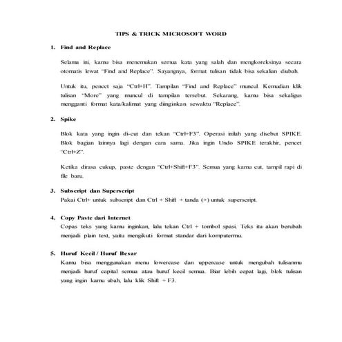 Shortcut ms word (1)