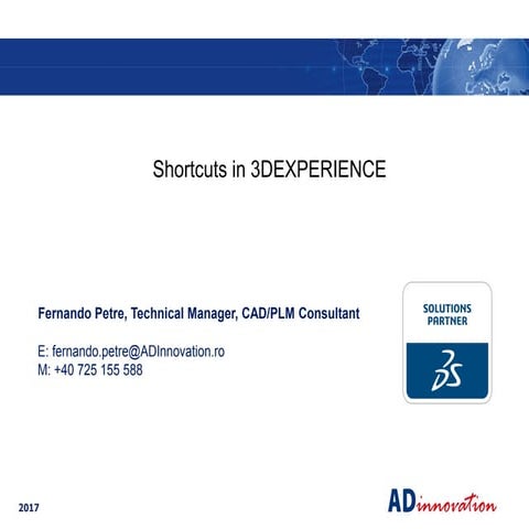 Shortcuts in 3DEXPERIENCE | PDF