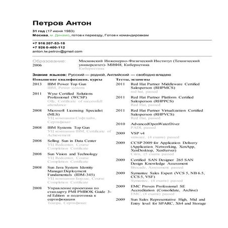 петров антон Short  cv2