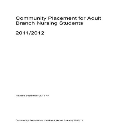 Shortened placement handbook updated sept 2011