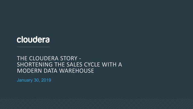 Shortening the Sales Cycle with a Modern Data Warehouse 1.30.19
