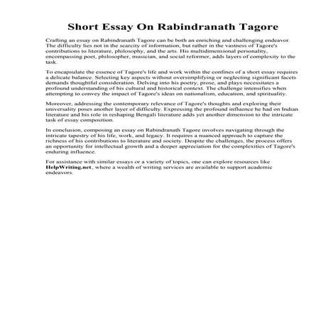Short Essay On Rabindranath Tagore.pdf