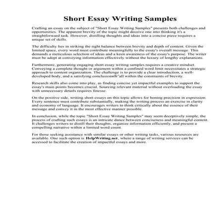 Persuasive Sample Essay | PDF