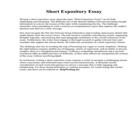 Expository Paragraph Paragraph Examples: Expository, Narrative,